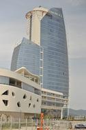 modern skyscrapers with clear sky background