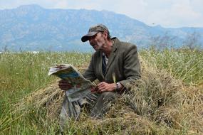 old Man Read in the field
