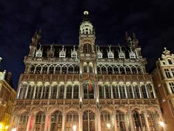 Architecture City Brussels at night