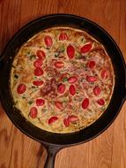 homemade omelet with tomatoes
