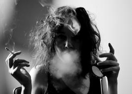 Smoke Woman Black And