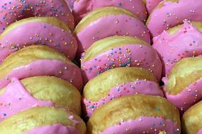 pink glazed donuts