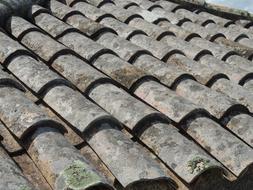 roof tiles close up