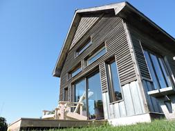 House Recycled wood on a sunny day