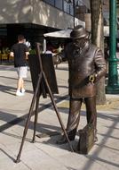 painter, sculpture in city, Hungary, Budapest