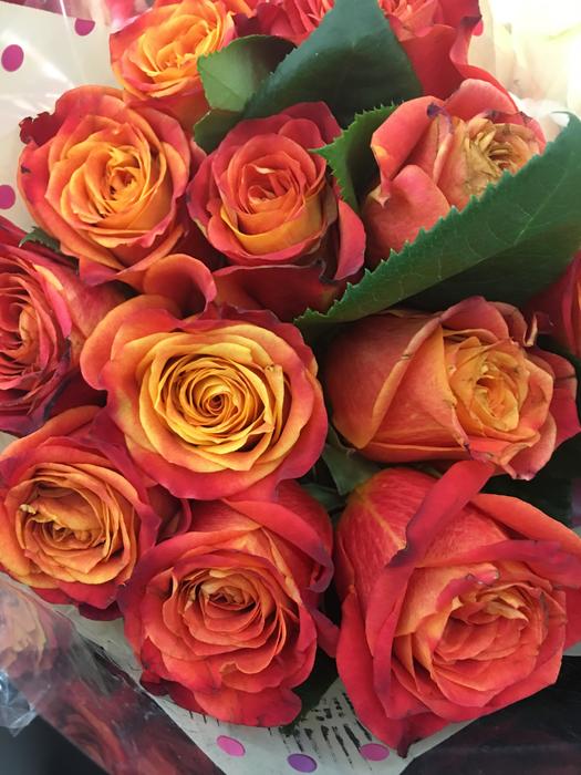 bouquet of colorful roses