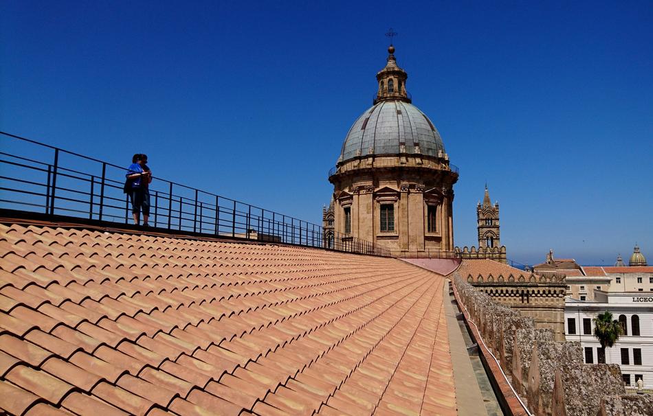 City Palermo roof and person