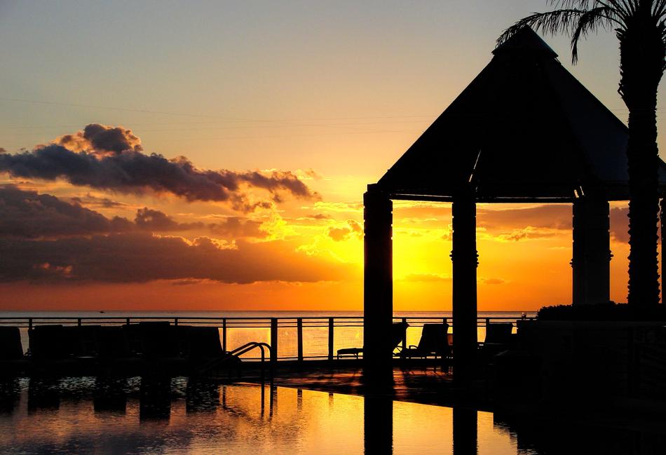 Atlantic Ocean Water at sunset