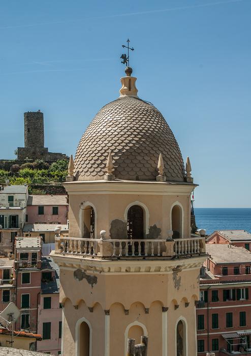 dome of the cathedral in vernazza, Italy