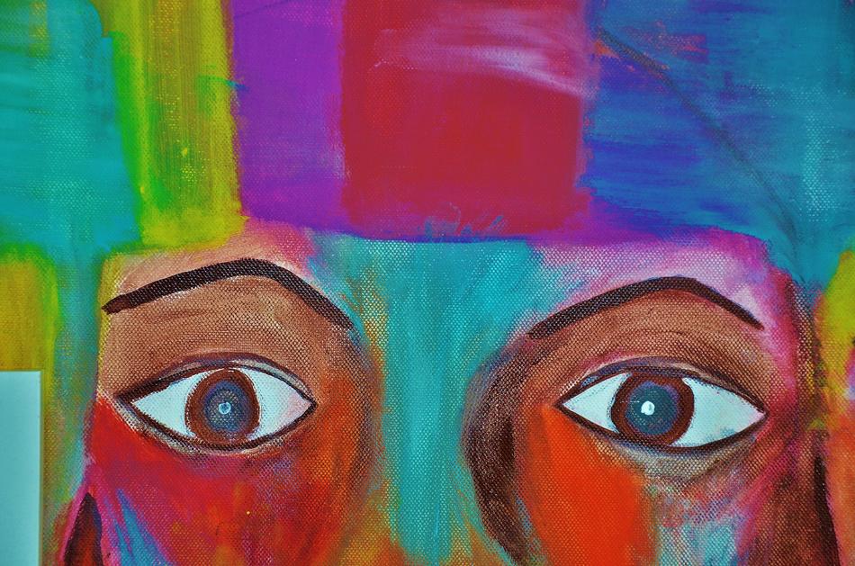 artwork, watercolor, female eyes