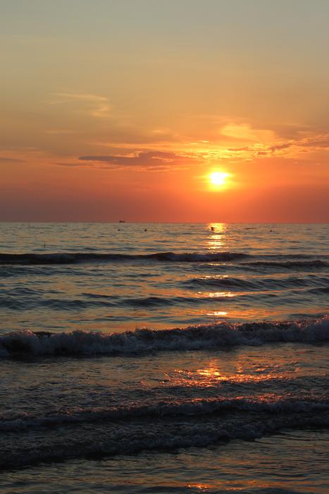 Albania beach at Sunset