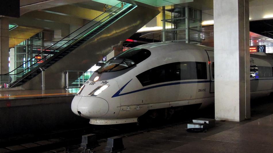 white modern subway train