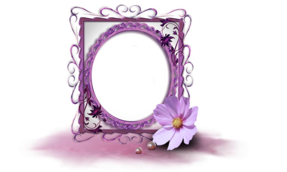 purple picture frame flower design