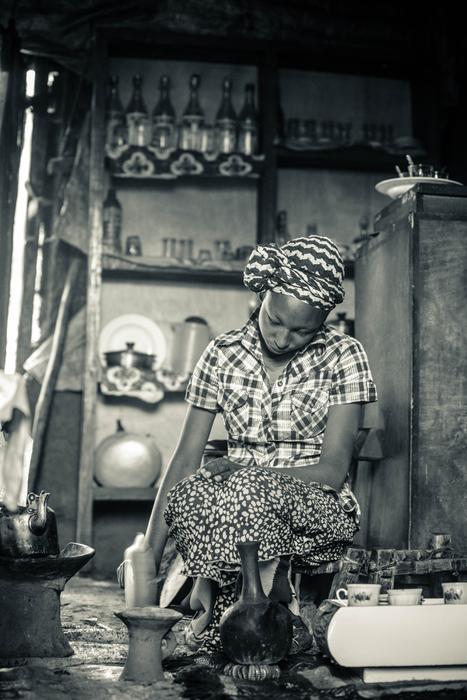 Lady Home ethiopia black and white