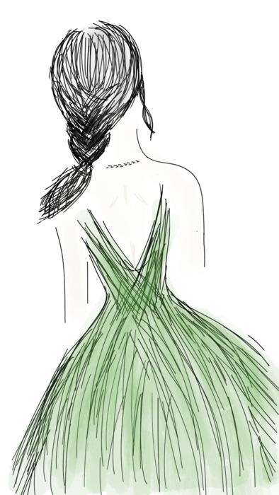 lady back woman portrait young