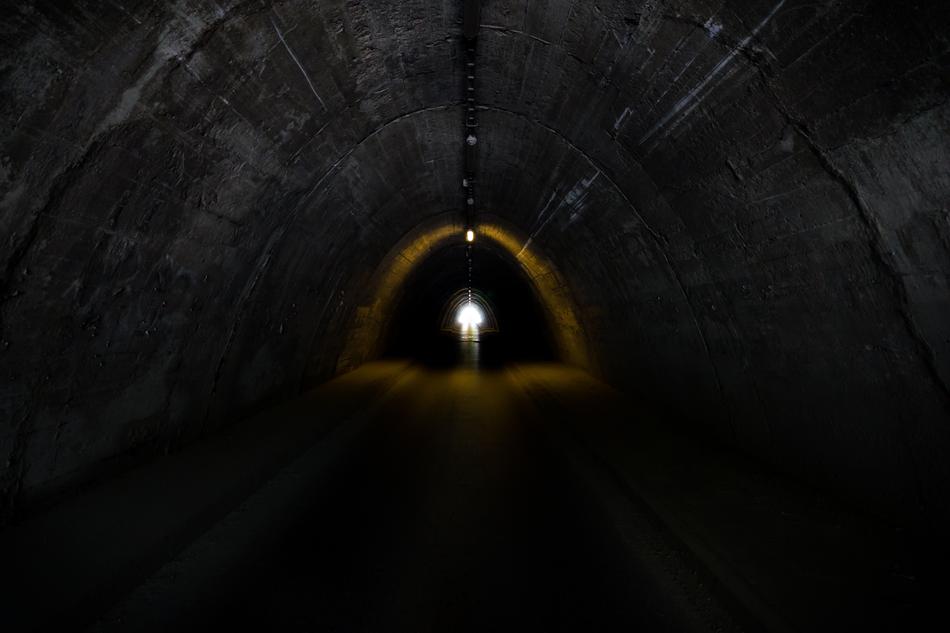 tunnel overlooking the exit