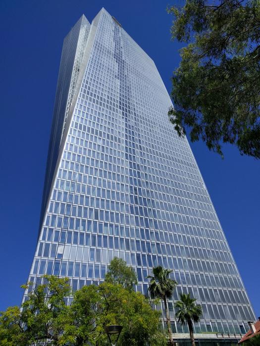 highrise Skyscraper Tel Aviv and tree