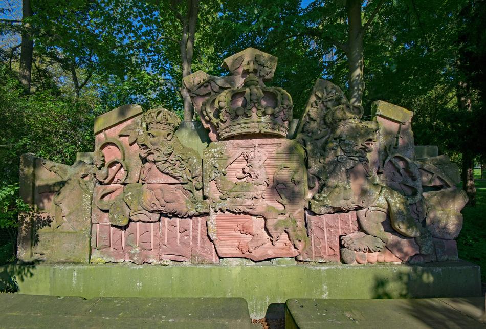 plaque in the gardens at Darmstadt