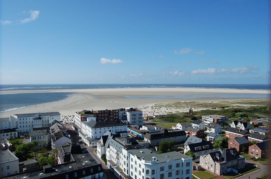 sea beach with white houses