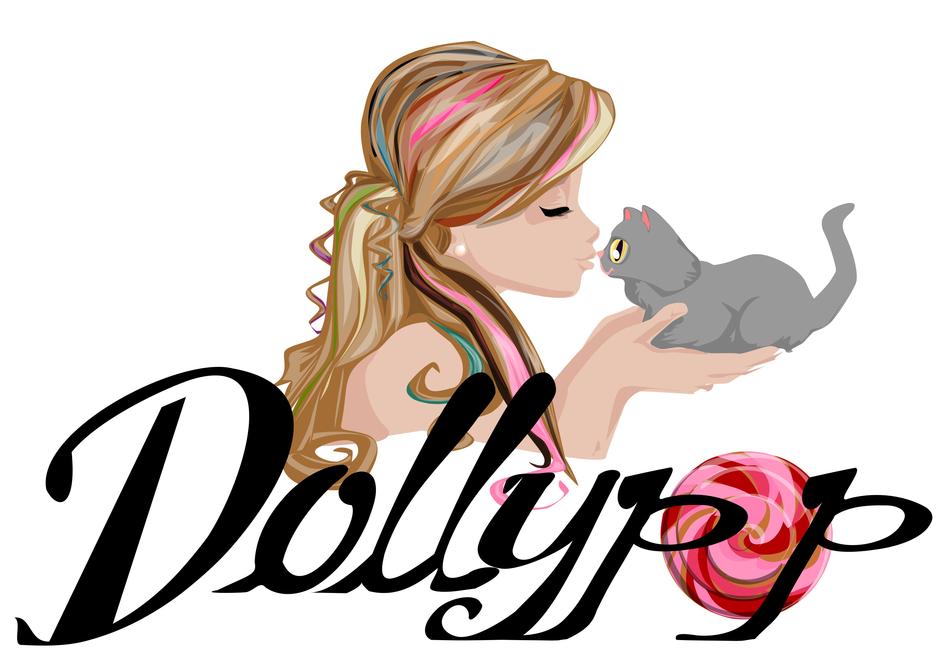dollypp girl and cat drawing