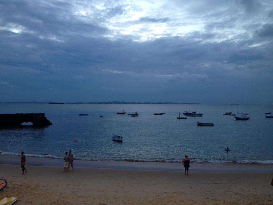 evening landscape on the sea