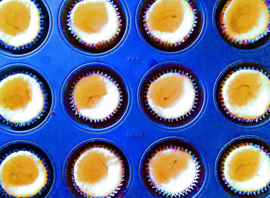 blue wrapped cupcakes