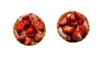 Strawberry jam in baskets