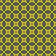 Colorful pattern with different shapes and eyes, clipart