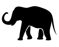 elephant silhouette animal nature