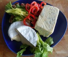 milk cheese with vegetables