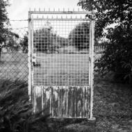 Rustic Gate Fence black and white