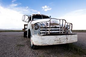 beautiful white pickup truck