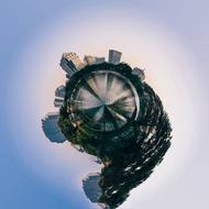 Planet Floating Island abstract