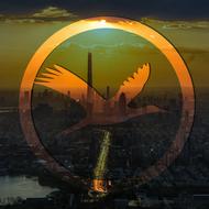 city bird circle sign