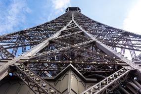Paris Eiffel Tower architecture and blue sky