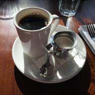 hot coffee in a mug