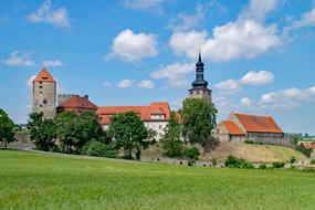 Castle Querfurt Saxony green grass