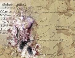 art collage design letter