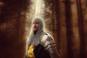 Knight Soldier sun forest