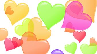 cartoon colorful hearts valentine s day