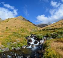 creek in valley near Kaçkars mountain, Turkey