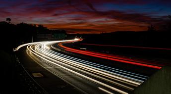 Verkehr Autobahn Lighttrail