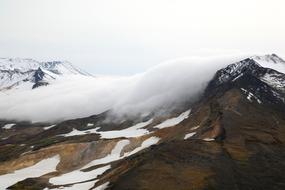 autumn fog over the mountain plateau