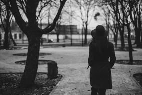 Girl Evening black and white