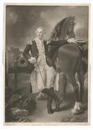 general washington black and white drawing