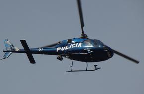 police helicopter in the sky