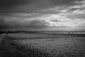 Town Shore Landscape black and white