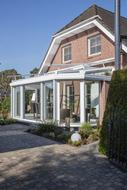 Beautiful Aluminium winter garden among the plants