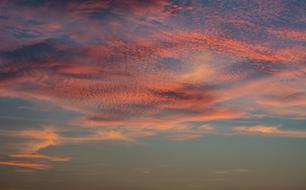 orange clouds in the sky