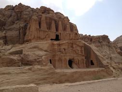 magnificent red rocks with a cave